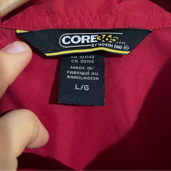 NEW ENGLAND PATRIOTS WINDBREAKER MEN’S LARGE FULL ZIP FREEDOM EMBROIDERED RED - Picture 3 of 9